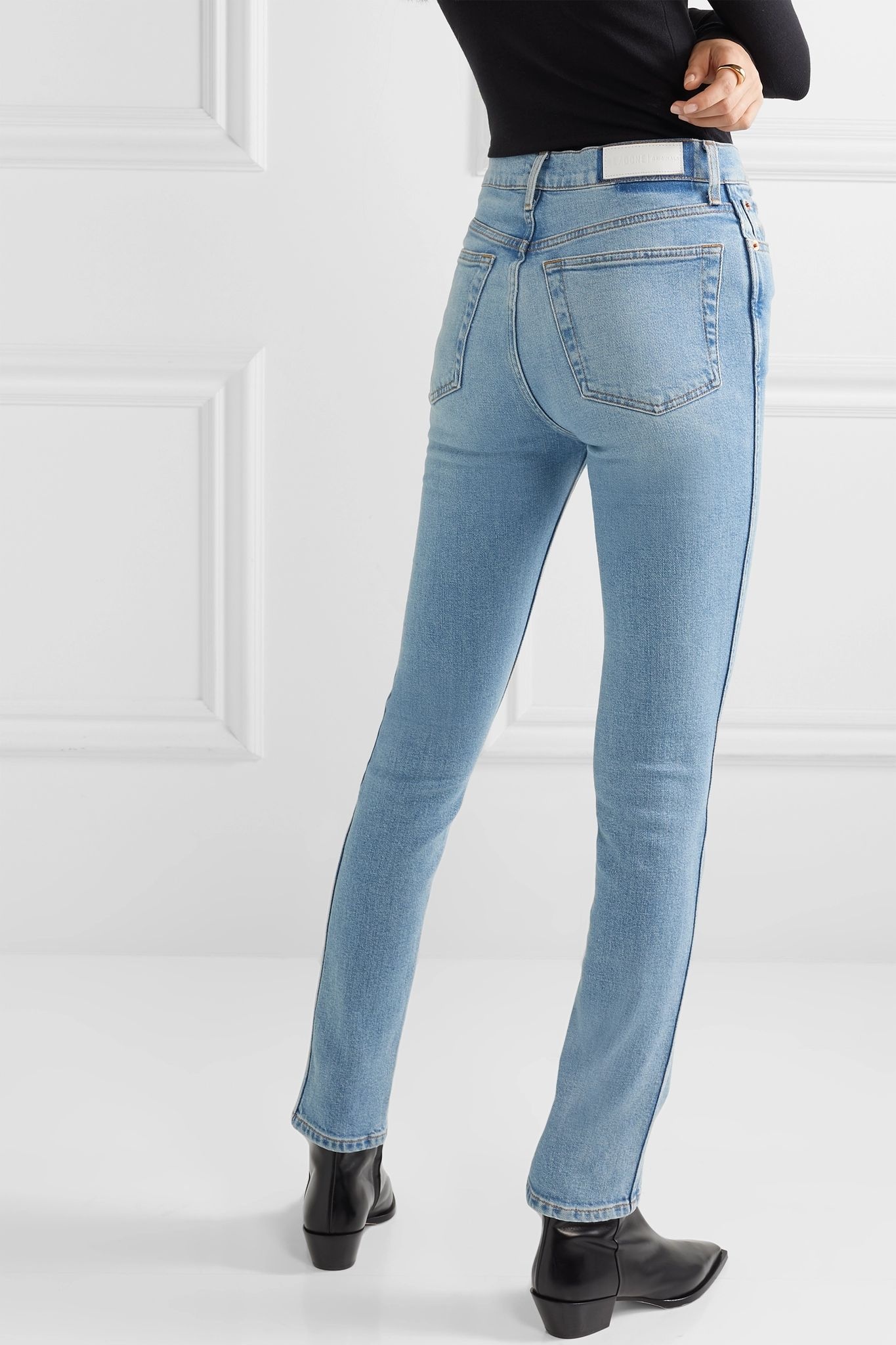 Comfort Stretch Double Needle high-rise skinny jeans - 4