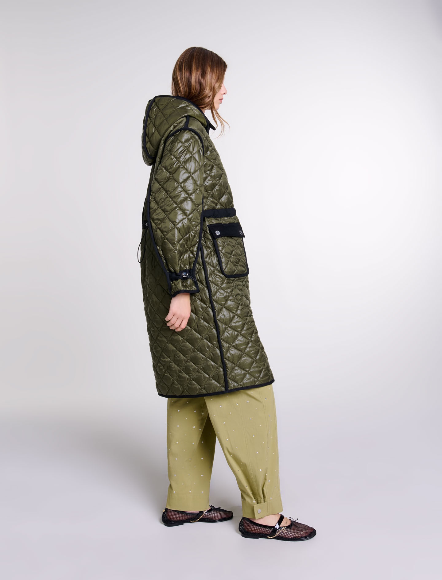 Contrast quilted puffer jacket - 3