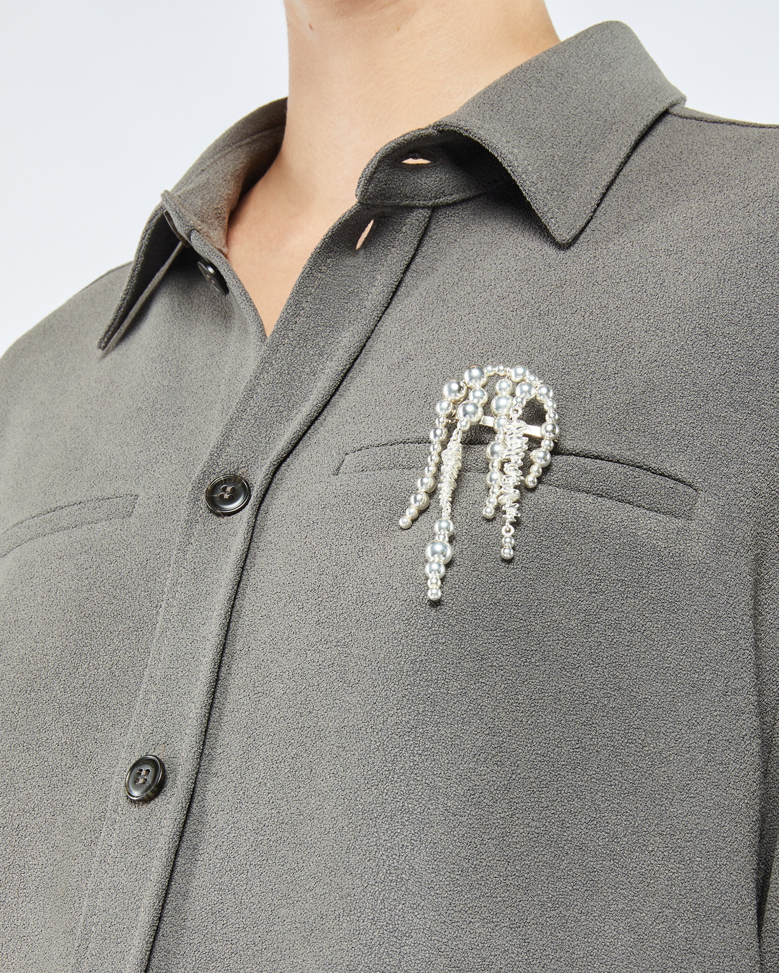 LOU - Recycled silver broach - 3