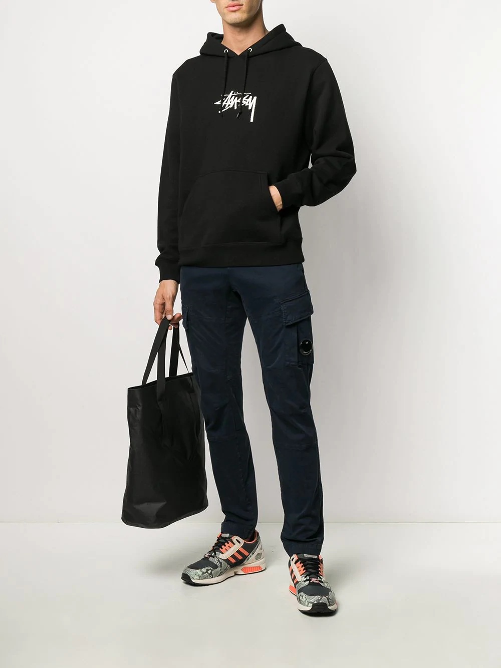 logo print hoodie - 2