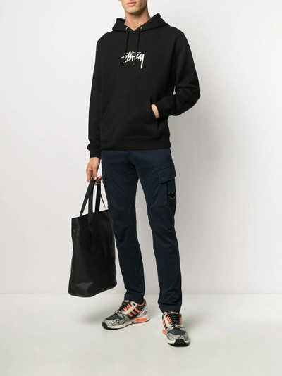 Stüssy logo print hoodie outlook