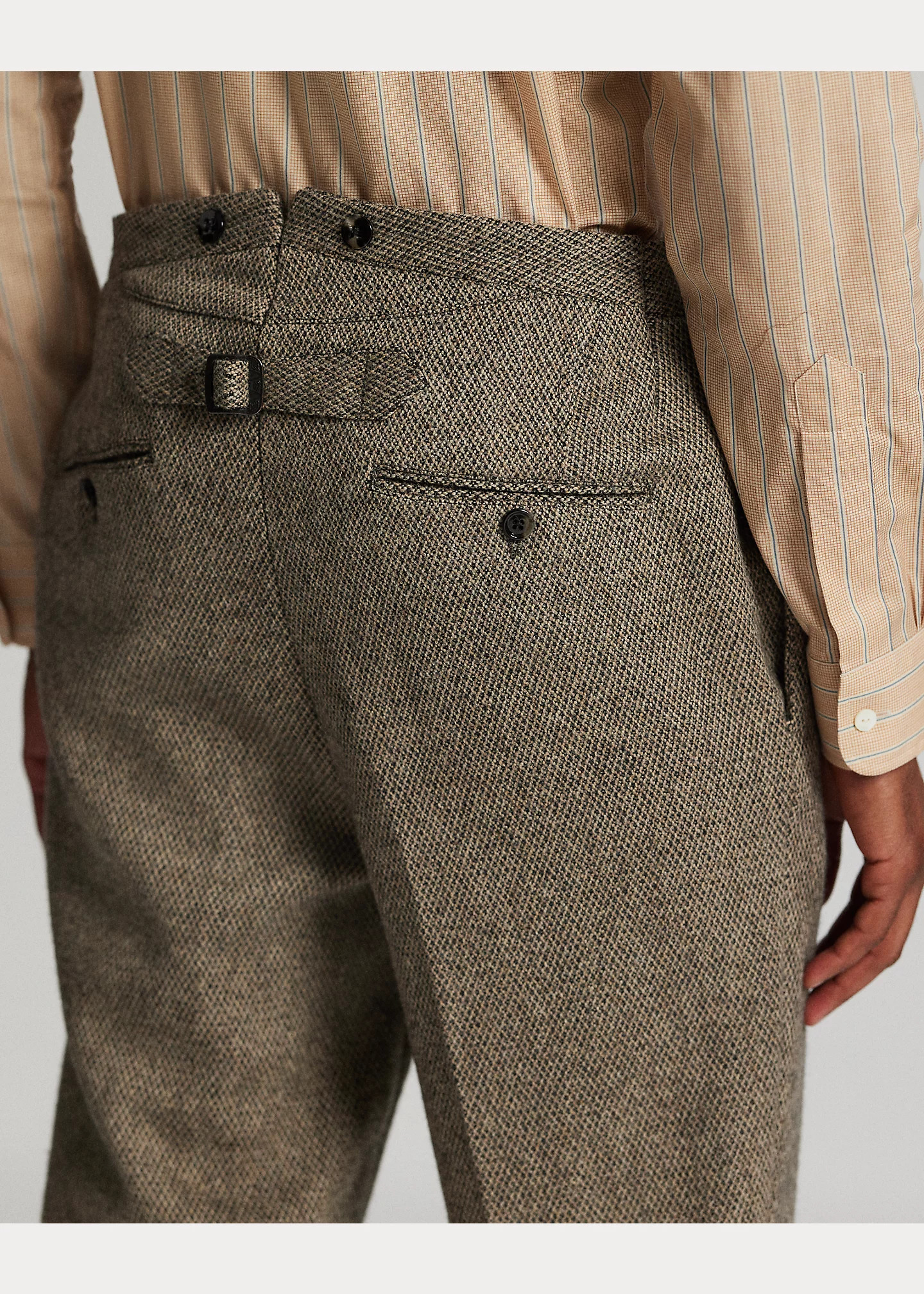 Slim Fit Wool Dobby Suit Trouser - 5