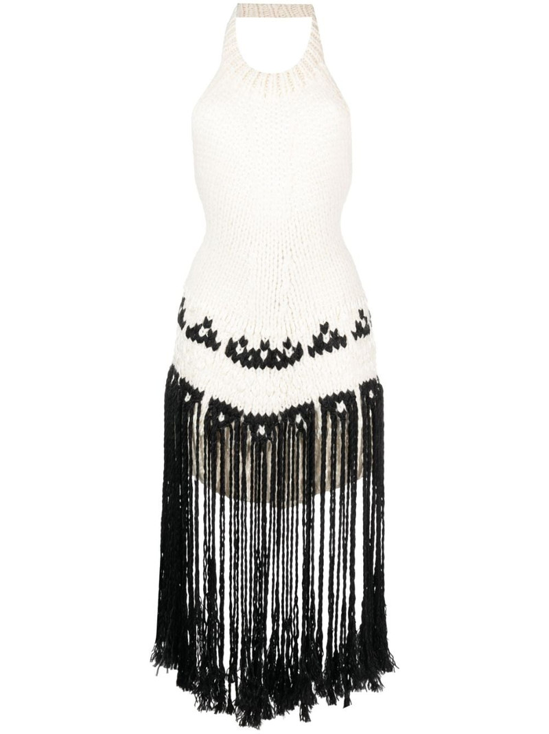 fringed knit halterneck top 1