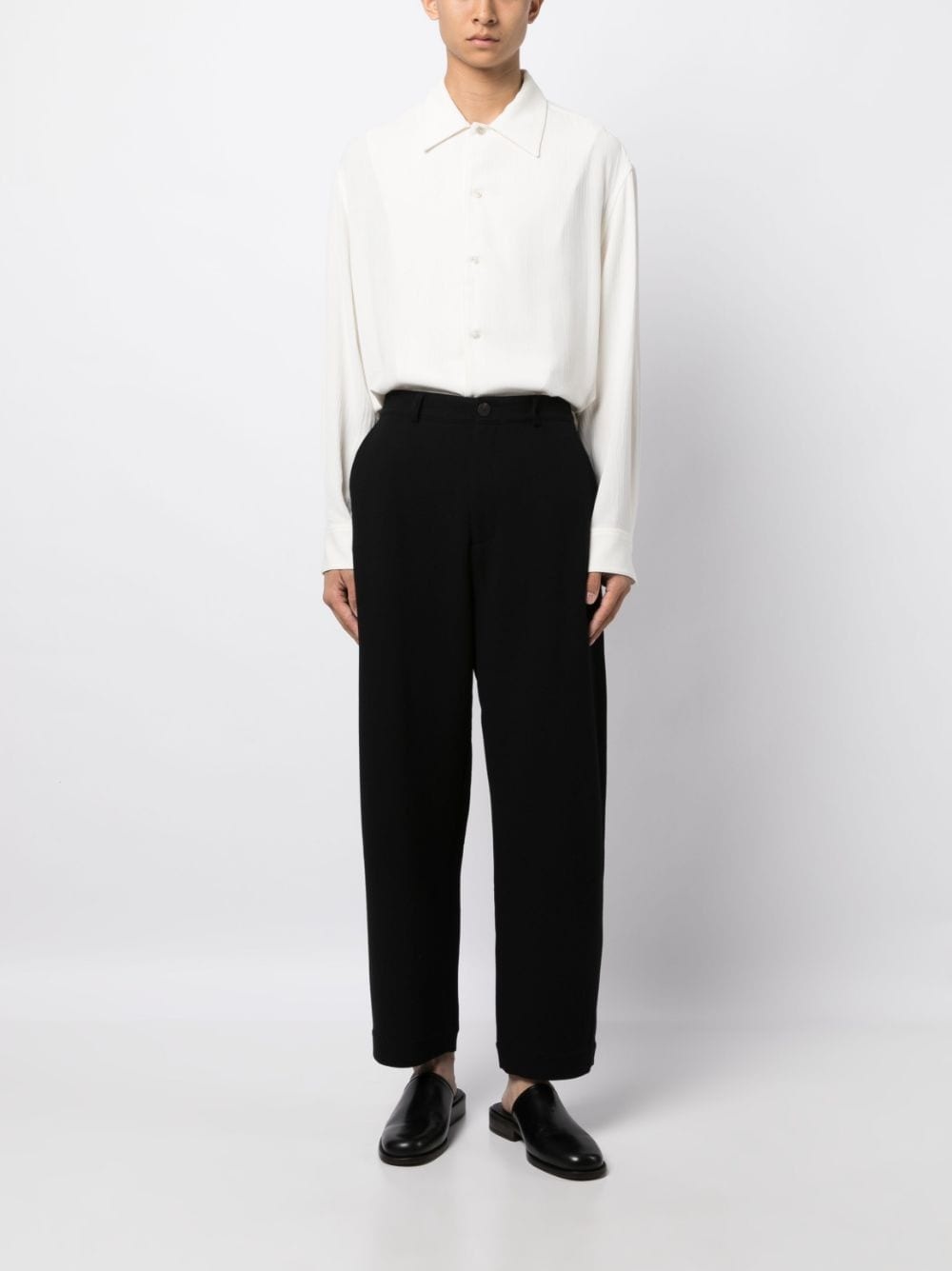 mid-rise straight-leg trousers - 2