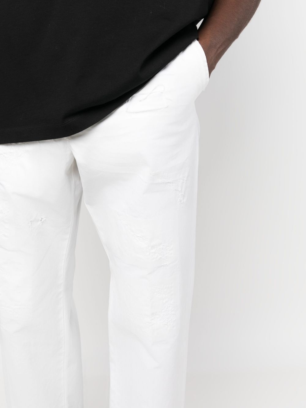 logo-print straight-leg trousers - 5