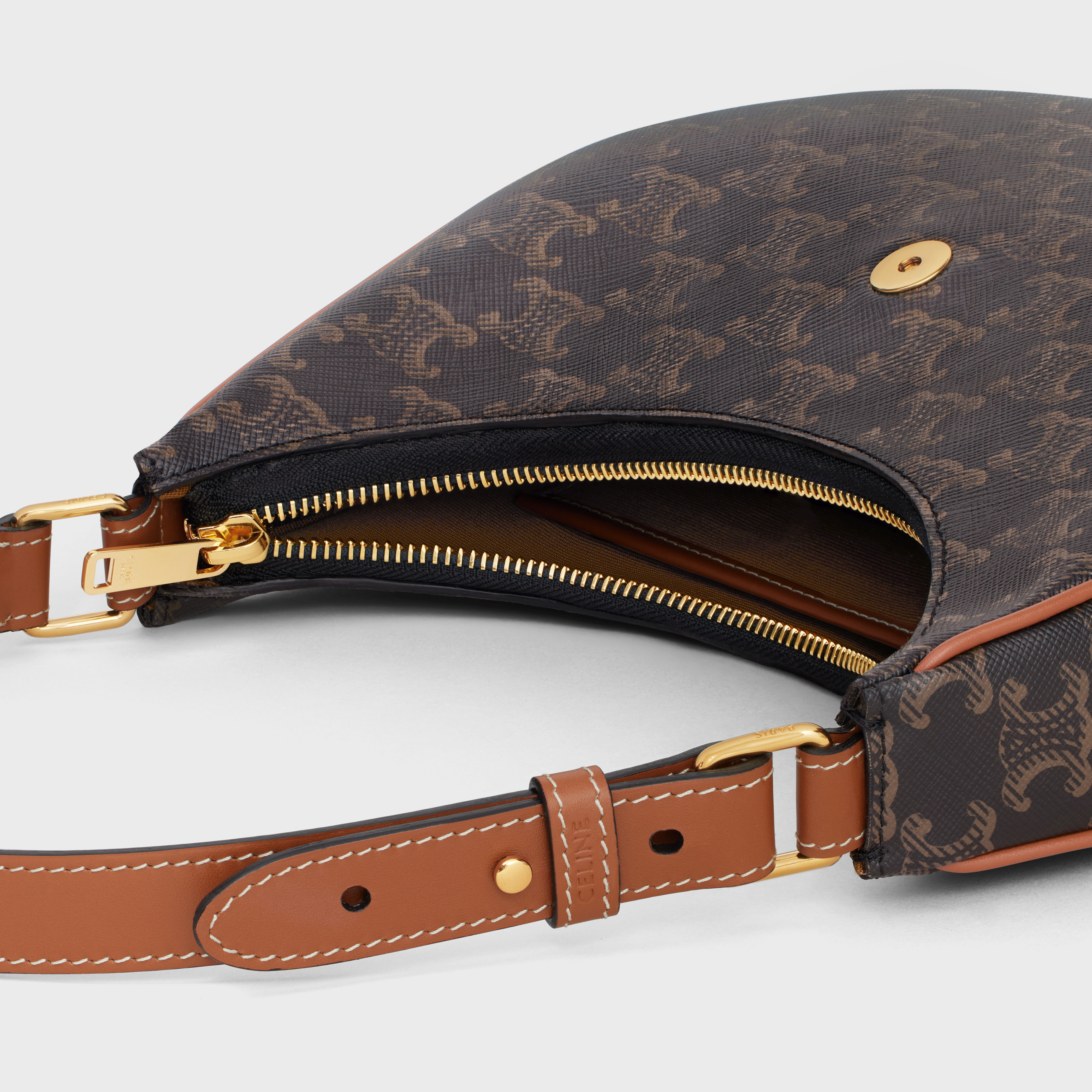 Ava Triomphe Soft Bag in Triomphe Canvas and calfskin - 4