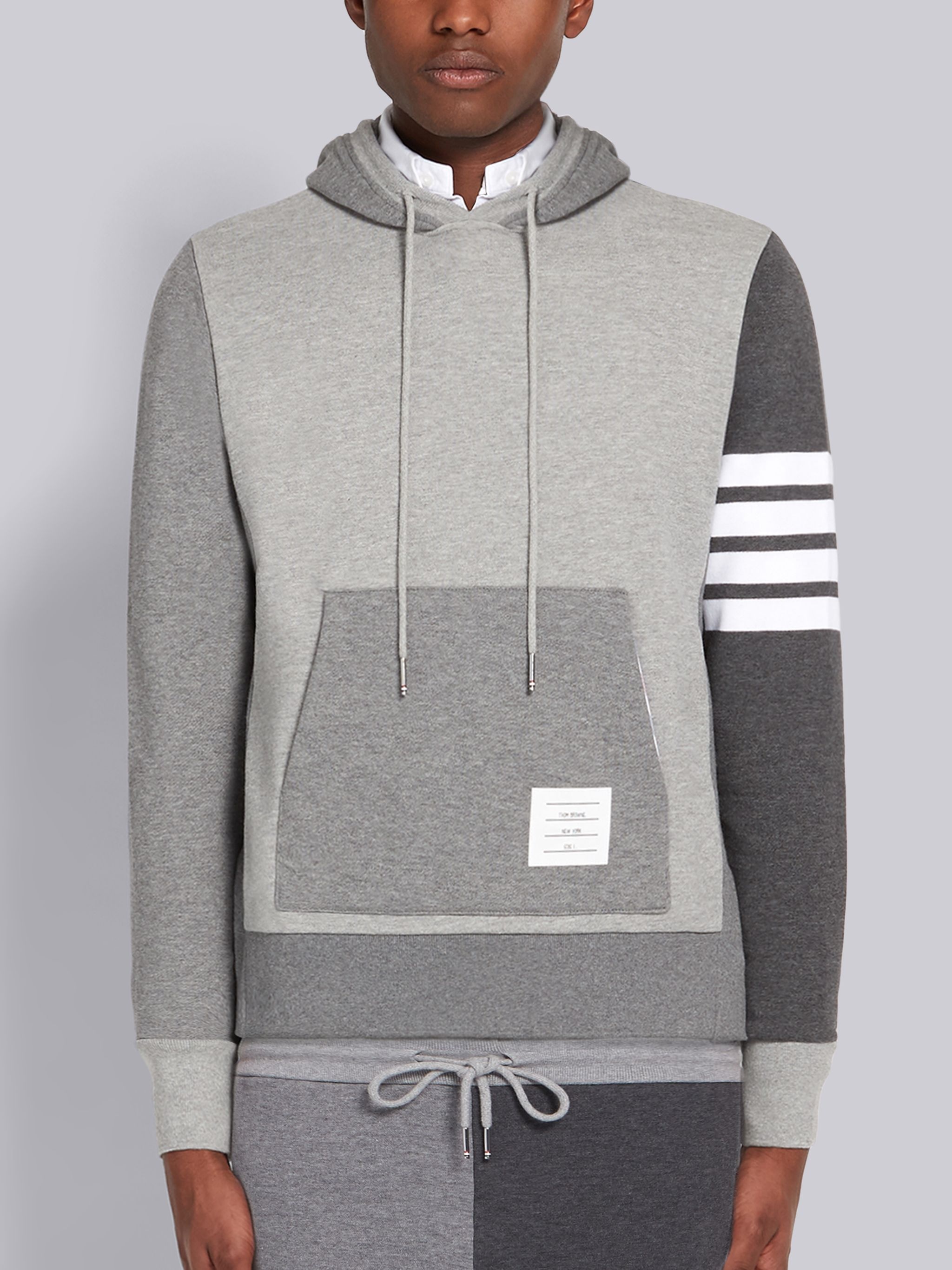 Fun-mix Tonal Loopback Jersey Knit Engineered 4-bar Pullover Hoodie - 1