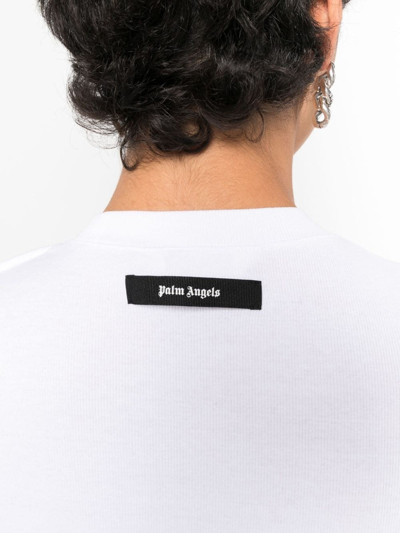 logo-patch cropped T-shirt 5