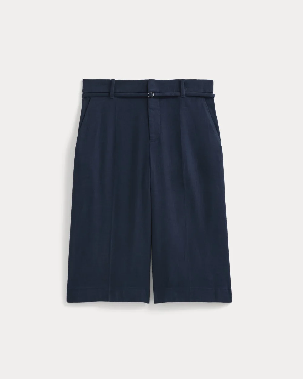 LONG TAILORED SHORT IN STRETCH LINEN - 1