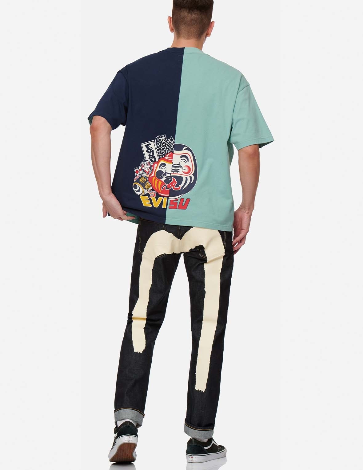 ECRU BRUSHSTROKE DAICOCK SLIM STRAIGHT FIT JEANS #2010 - 5