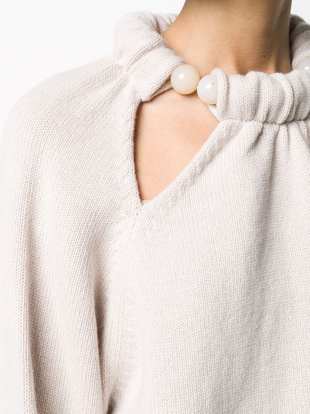 cut-out necklace detail jumper - 5