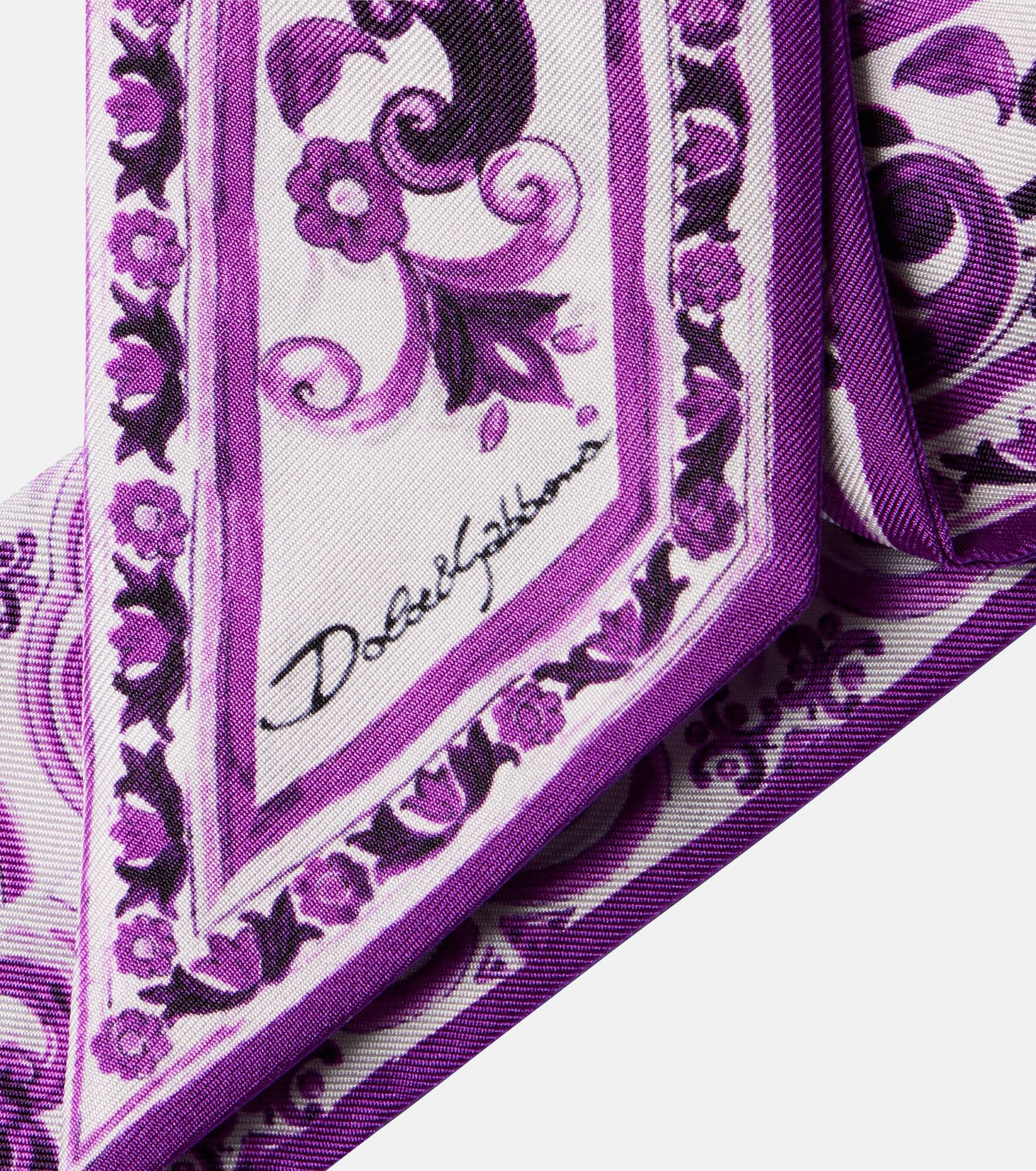 Majolica silk twill scarf - 4