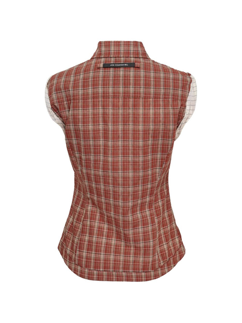 Andersson Bell check-pattern sleeveless shirt outlook