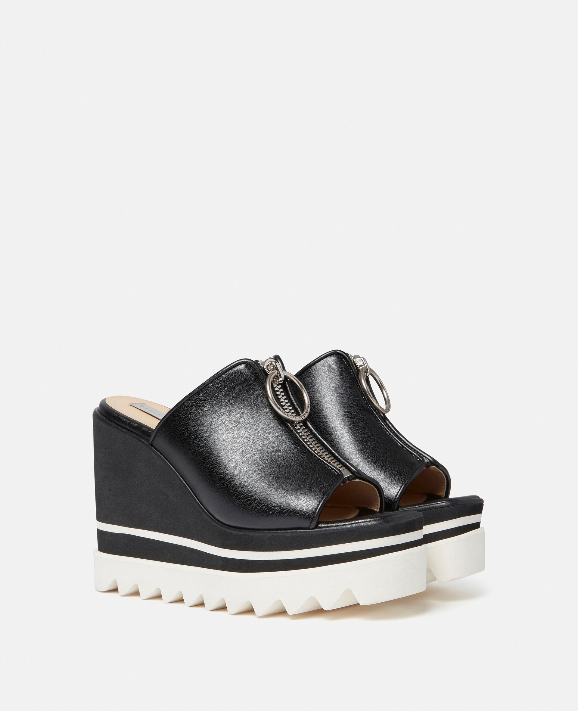 Sneak-Elyse Zip Slide Wedge Sandals - 4