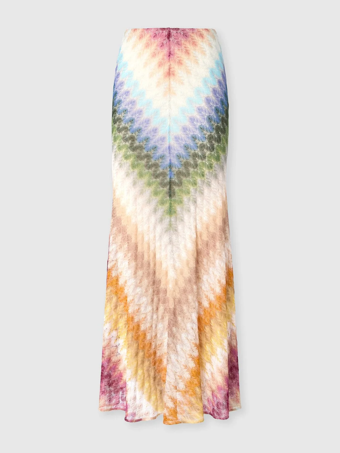 Long viscose skirt with lace motif - 1