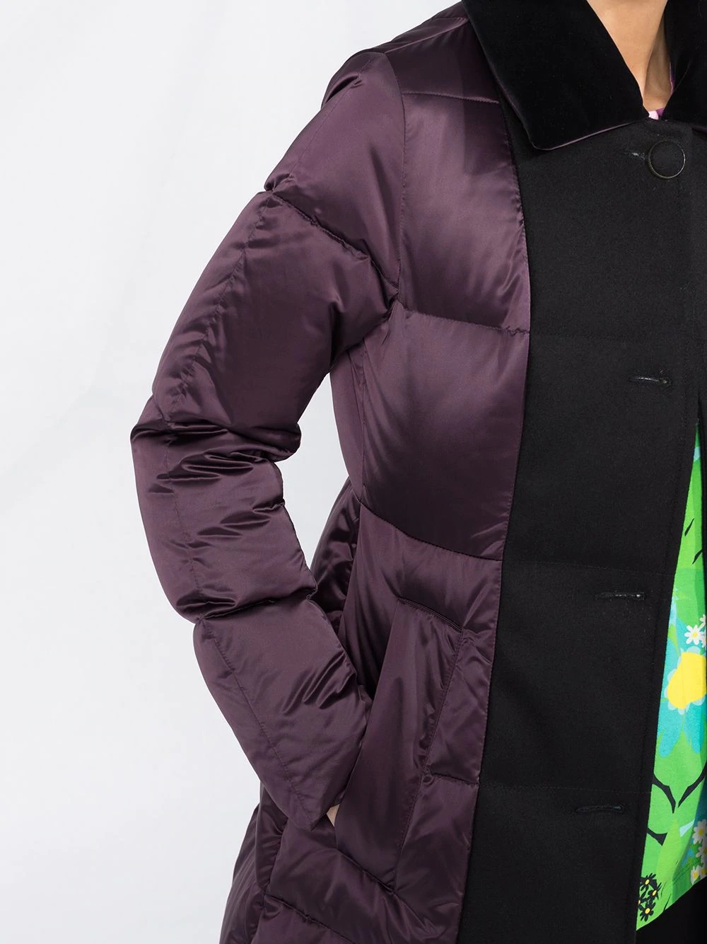 two-tone puffer jacket - 3