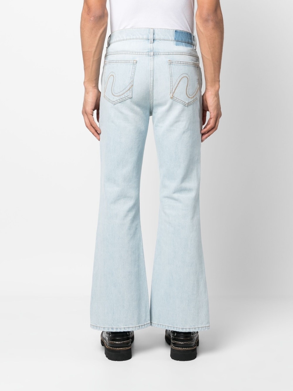 flared-leg denim jeans - 5