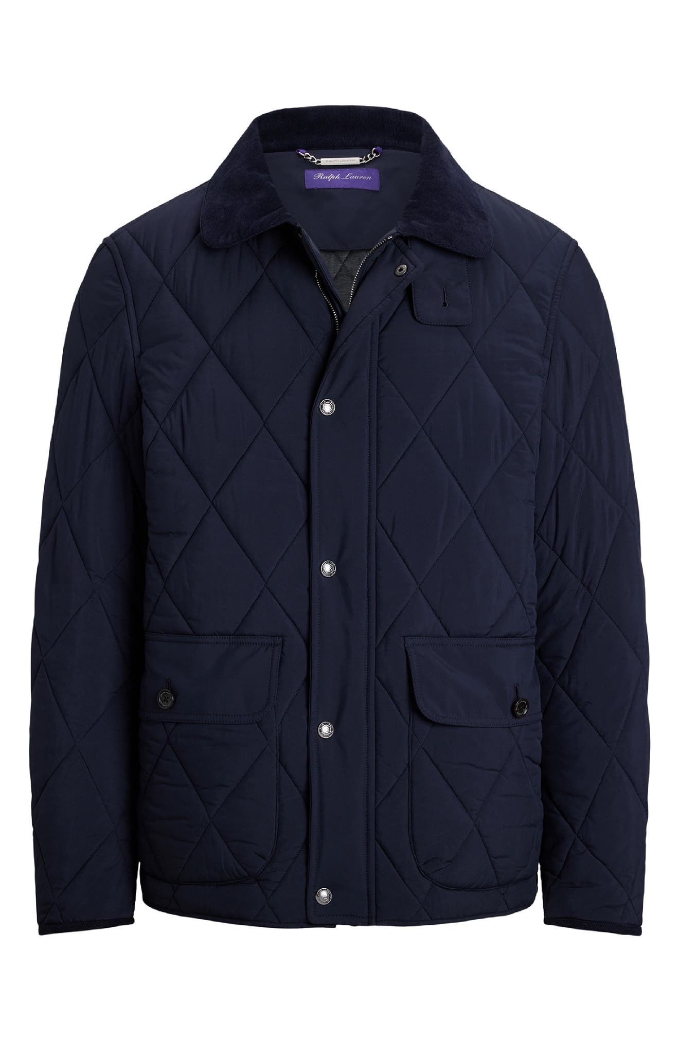 Ralph Lauren Purple Label Carleton Diamond Quilted Down Jacket in Classic Chairman Navy at Nordstrom - 4