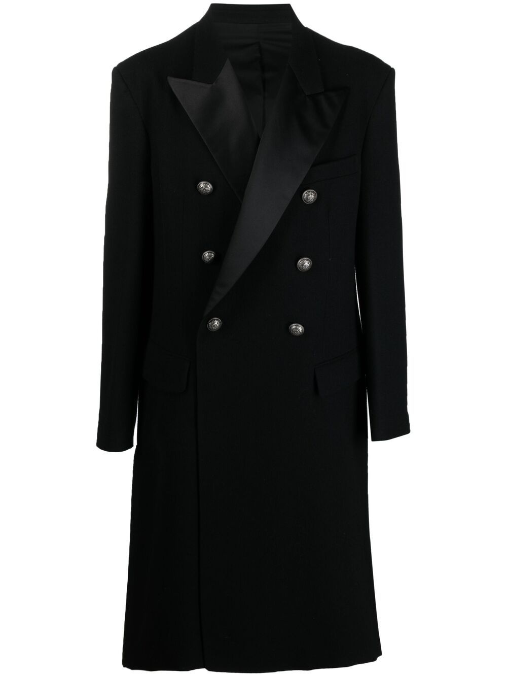 structured double-breasted coat - 1