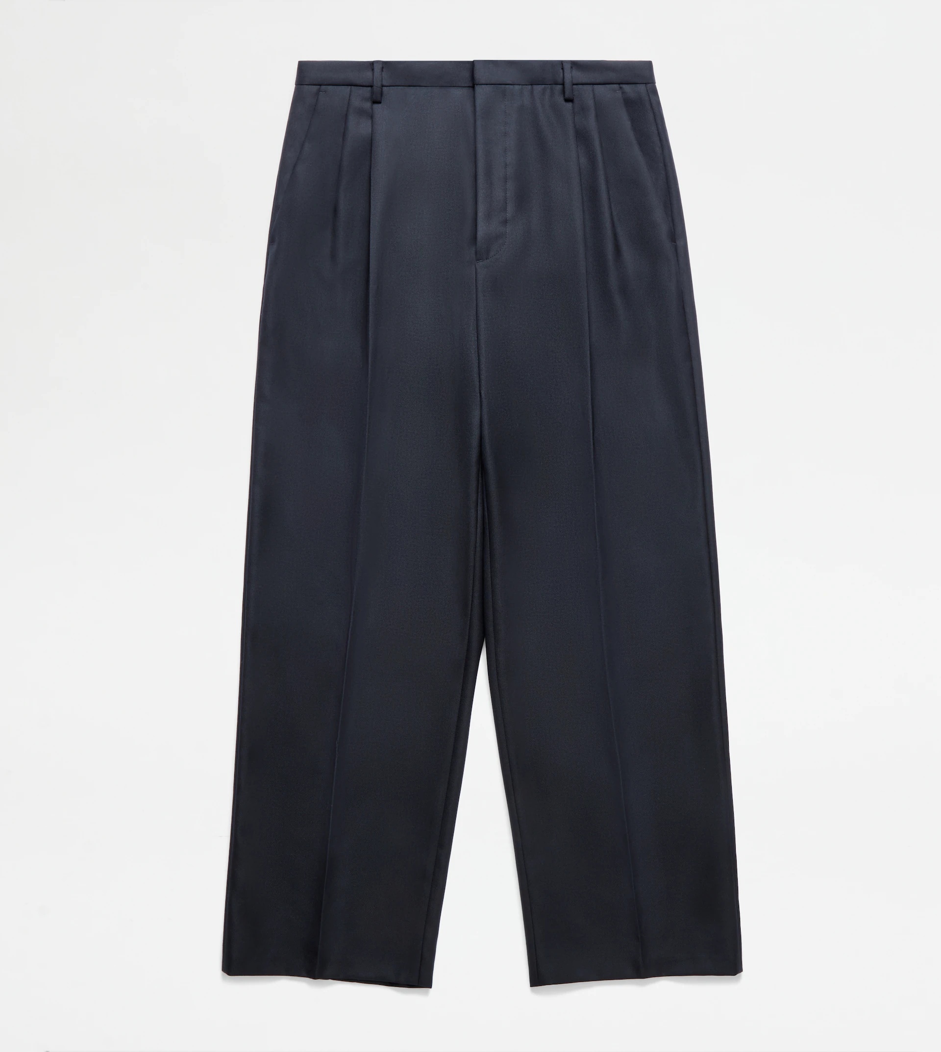 WOOL TROUSERS - BLACK - 1