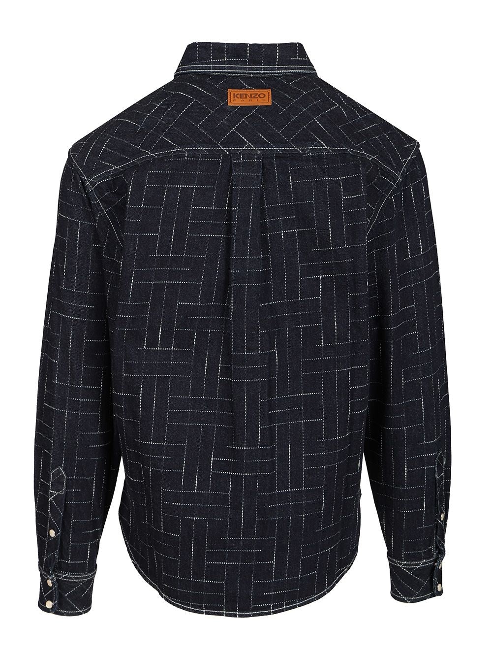 Kenzo Weave Casual Shirt Shirts Blue - 2