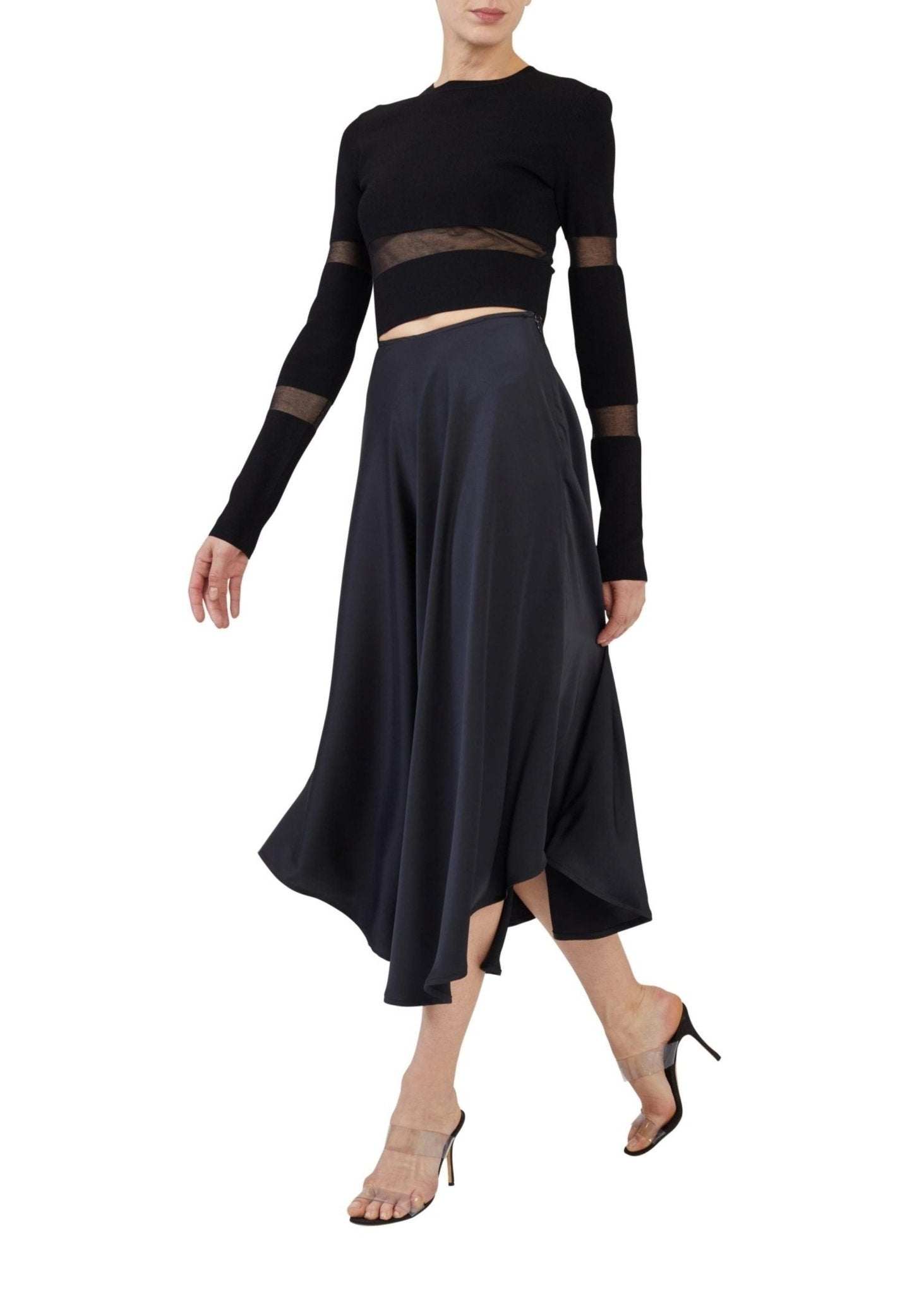 Satin Handkerchief Skirt - 3