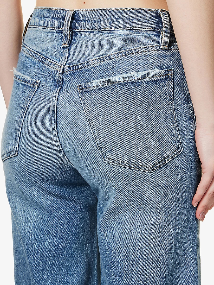 Le Jane wide-leg mid-rise stretch-cotton jeans - 6