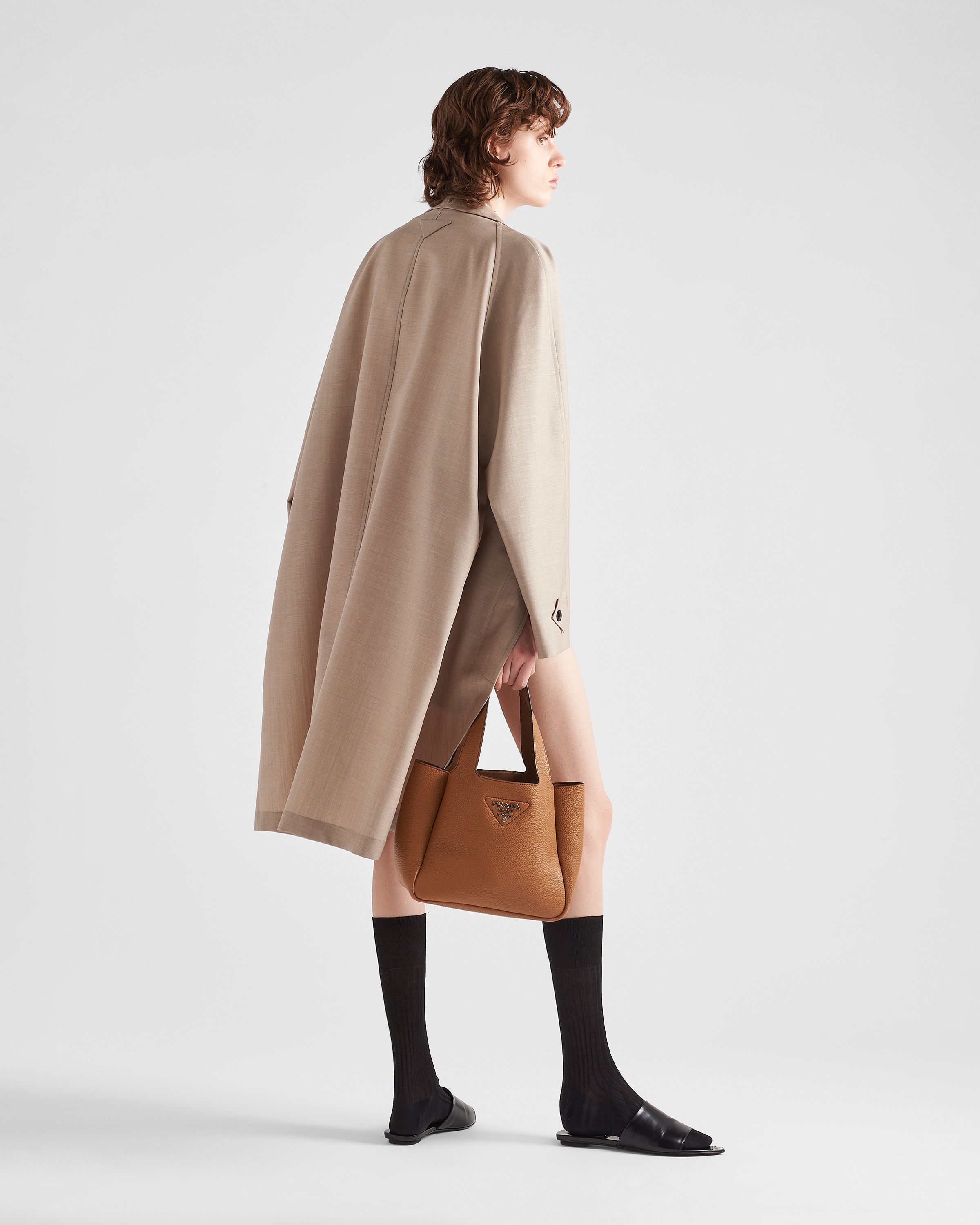 Single-breasted light mohair coat - 5