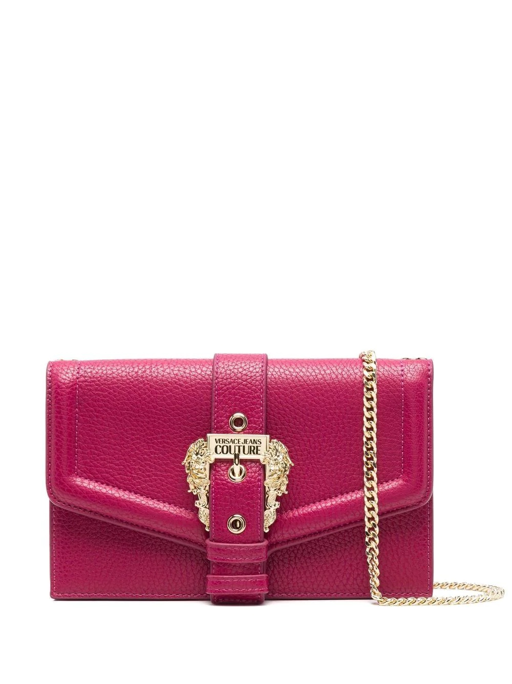 baroque-buckle leather crossbody bag - 1