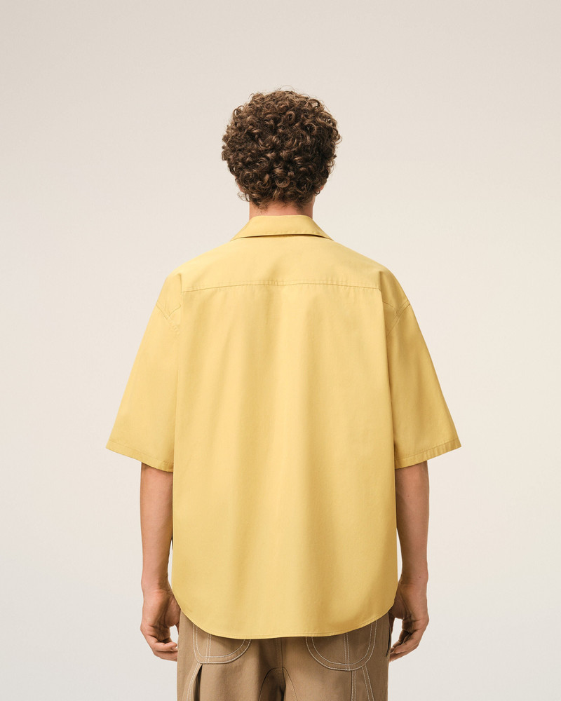 YELLOW COTTON SHORT SLEEVE CAMP COLLAR BOXY SHIRT 5
