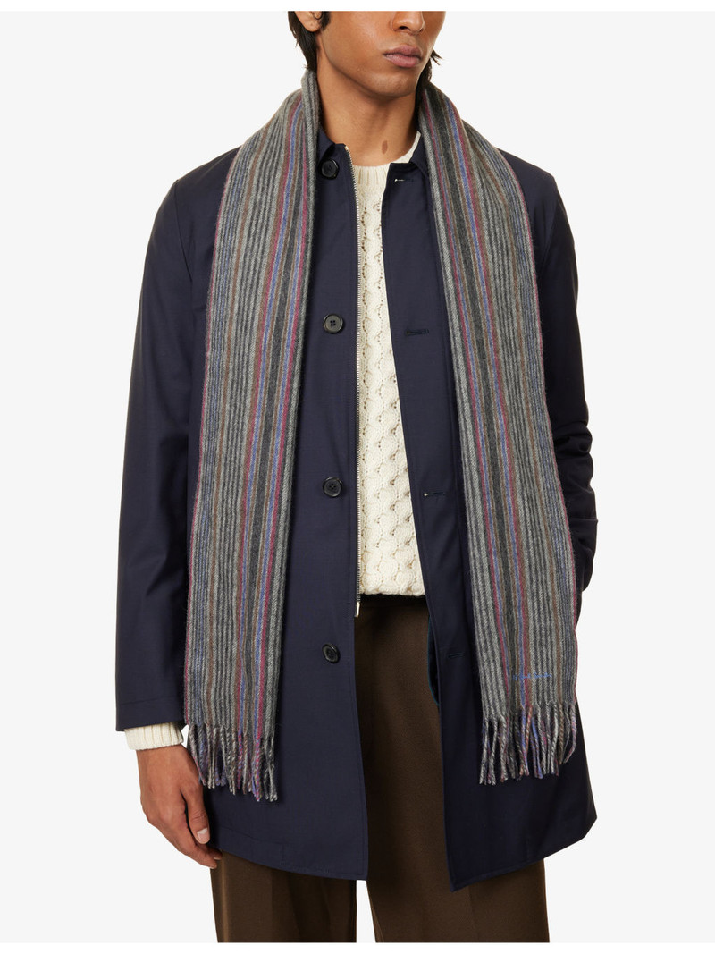 Paul Smith Trent Striped Wool Scarf outlook