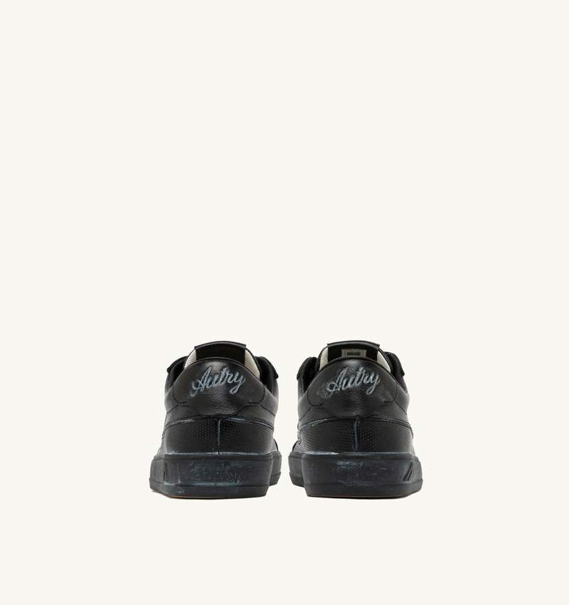 WINDSCAPE LOW SUPER VINTAGE SNEAKERS IN BLACK LEATHER 3