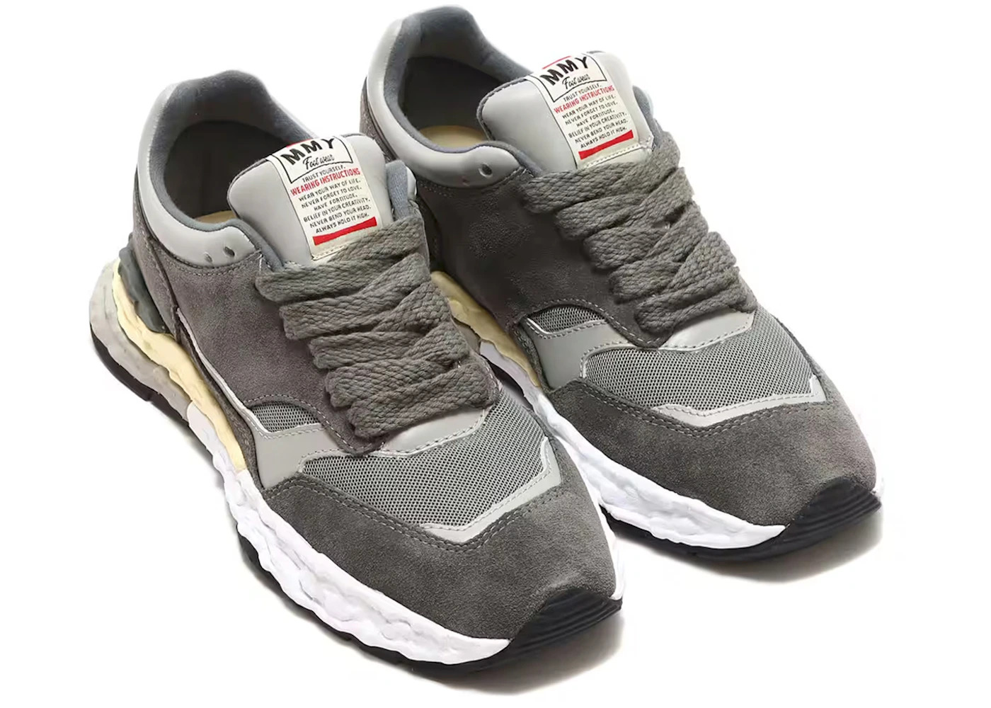Maison Mihara Yasuhiro George Leather Low Grey Dark Grey - 2