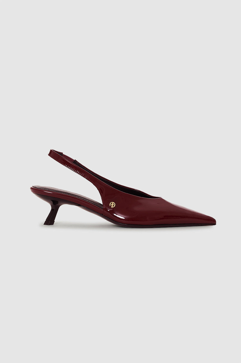 Hilda Slingback Pumps - Burgundy 1