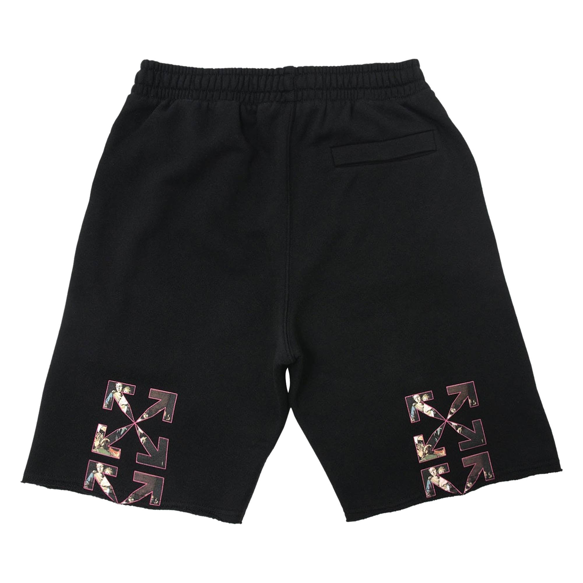 Off-White Sprayed Caravaggio Sweatshort 'Black/White' - 2