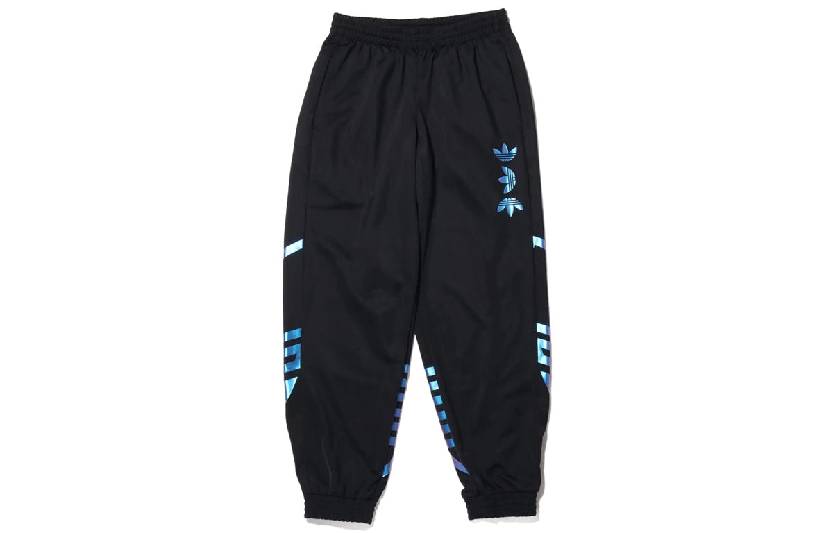 adidas originals Zeno Track Pants Logo Printing Sports Pants Black FS7331 - 2