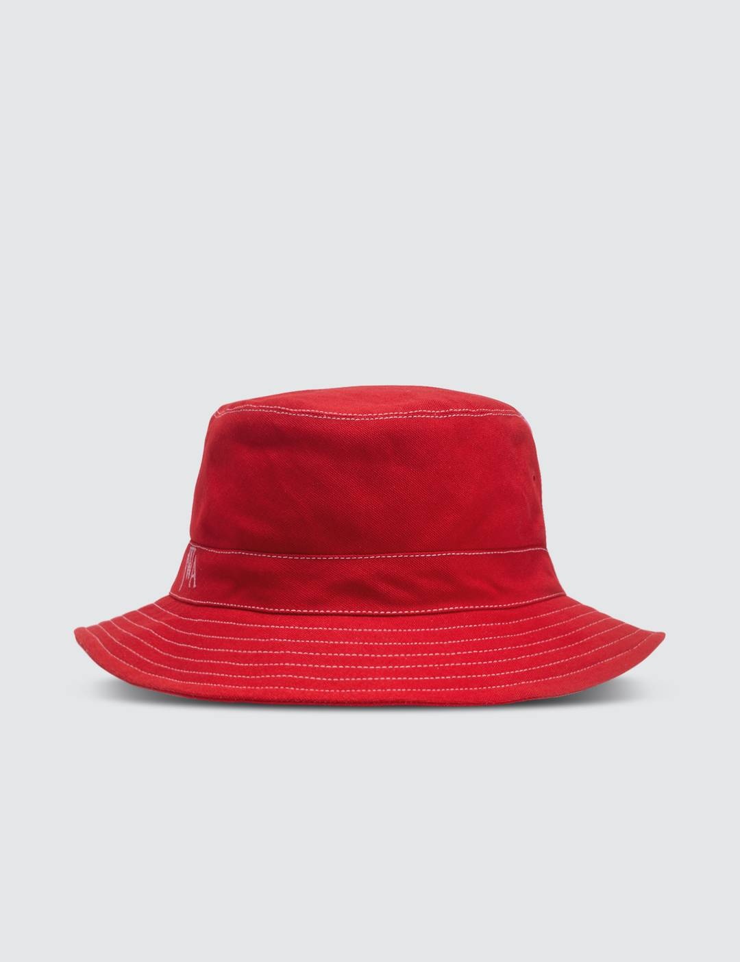 Red & Pink Color-blocked Bucket Hat - 3