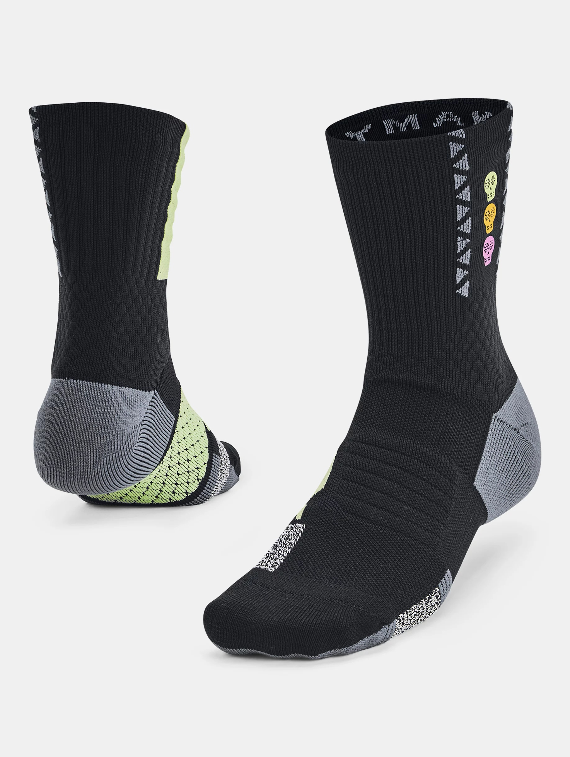 Unisex UA ArmourDry® Playmaker Day Of The Dead Mid-Crew Socks - 3