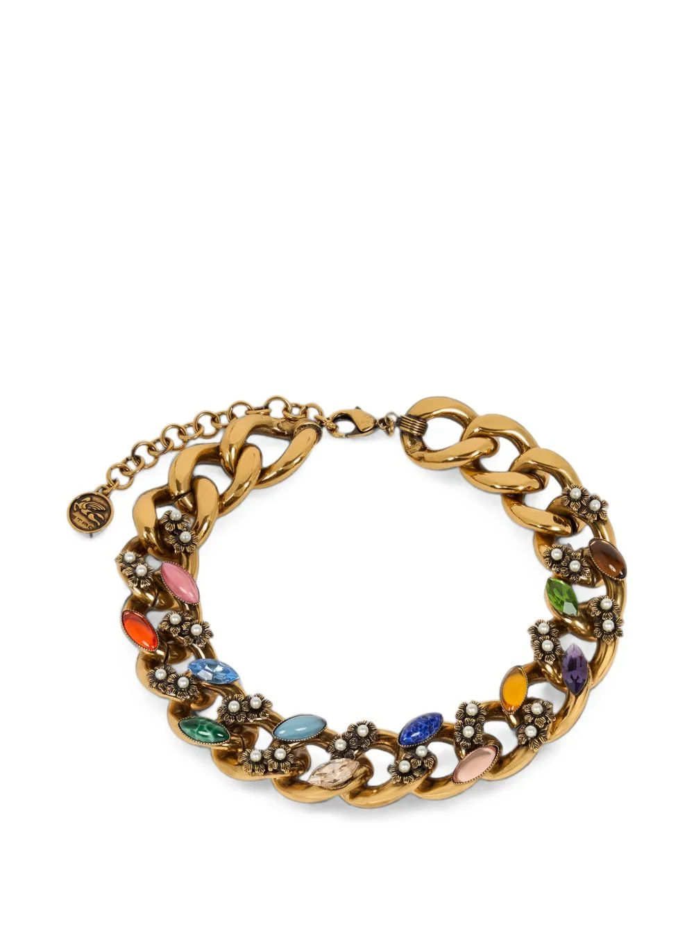 chain necklace with appliqués - 1
