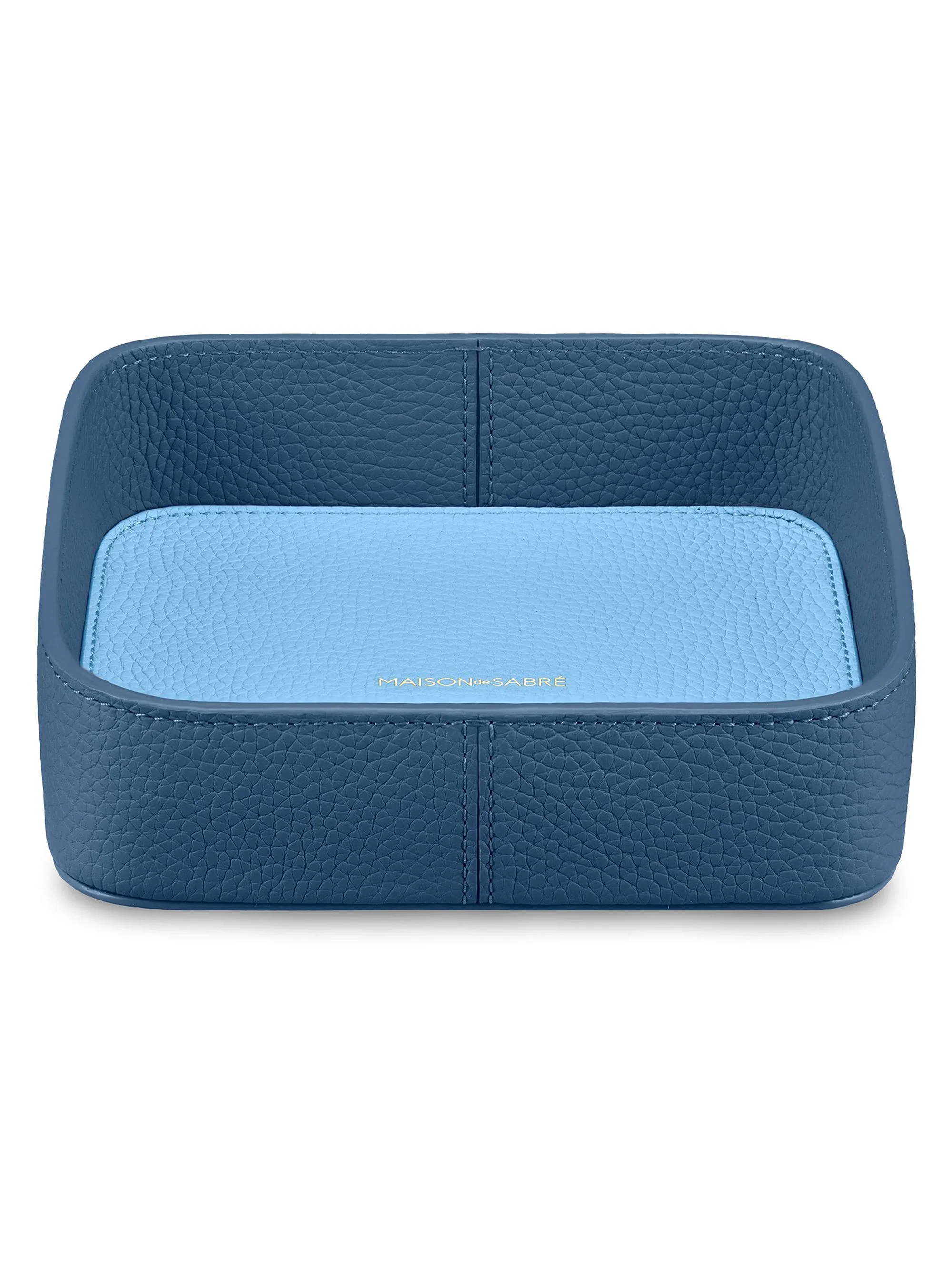 Leather Catchall Tray - Pacific Sky - 1