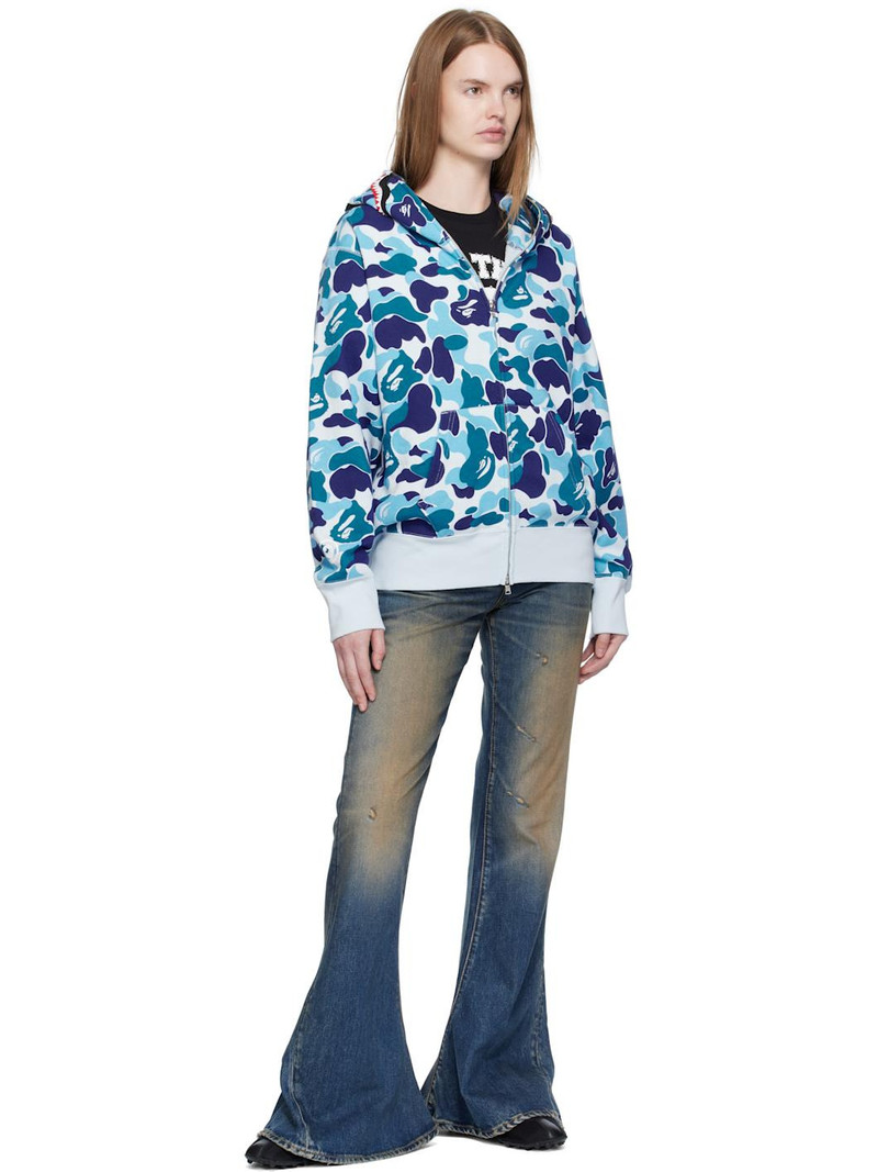 A BATHING APE® Blue ABC Camo Shark Full Zip Hoodie outlook
