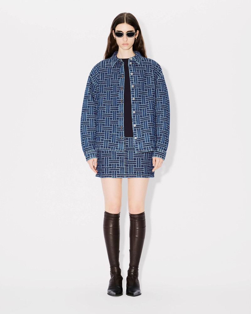 'KENZO Weave' loose shirt in japanese denim 5