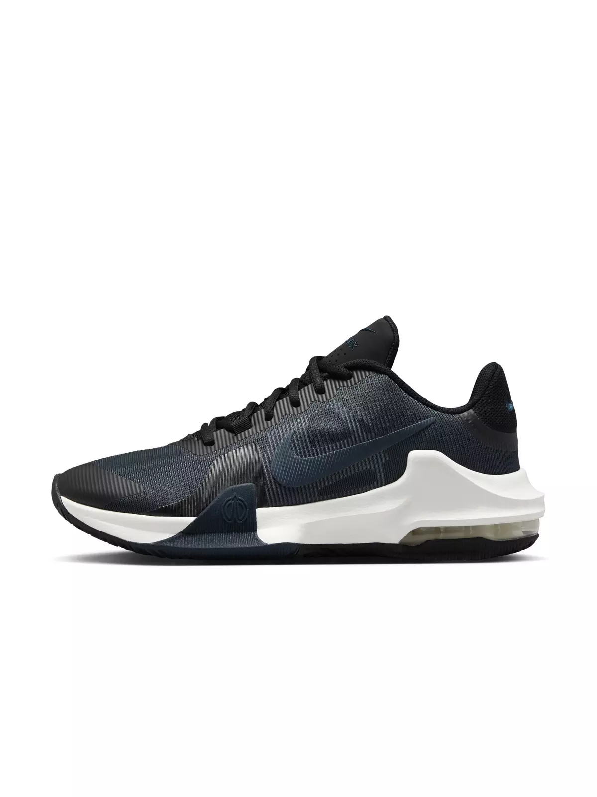 Impact 4 "Black/Summit White/Pure Platinum/Armory Navy" Men's Basketball Shoe - 2