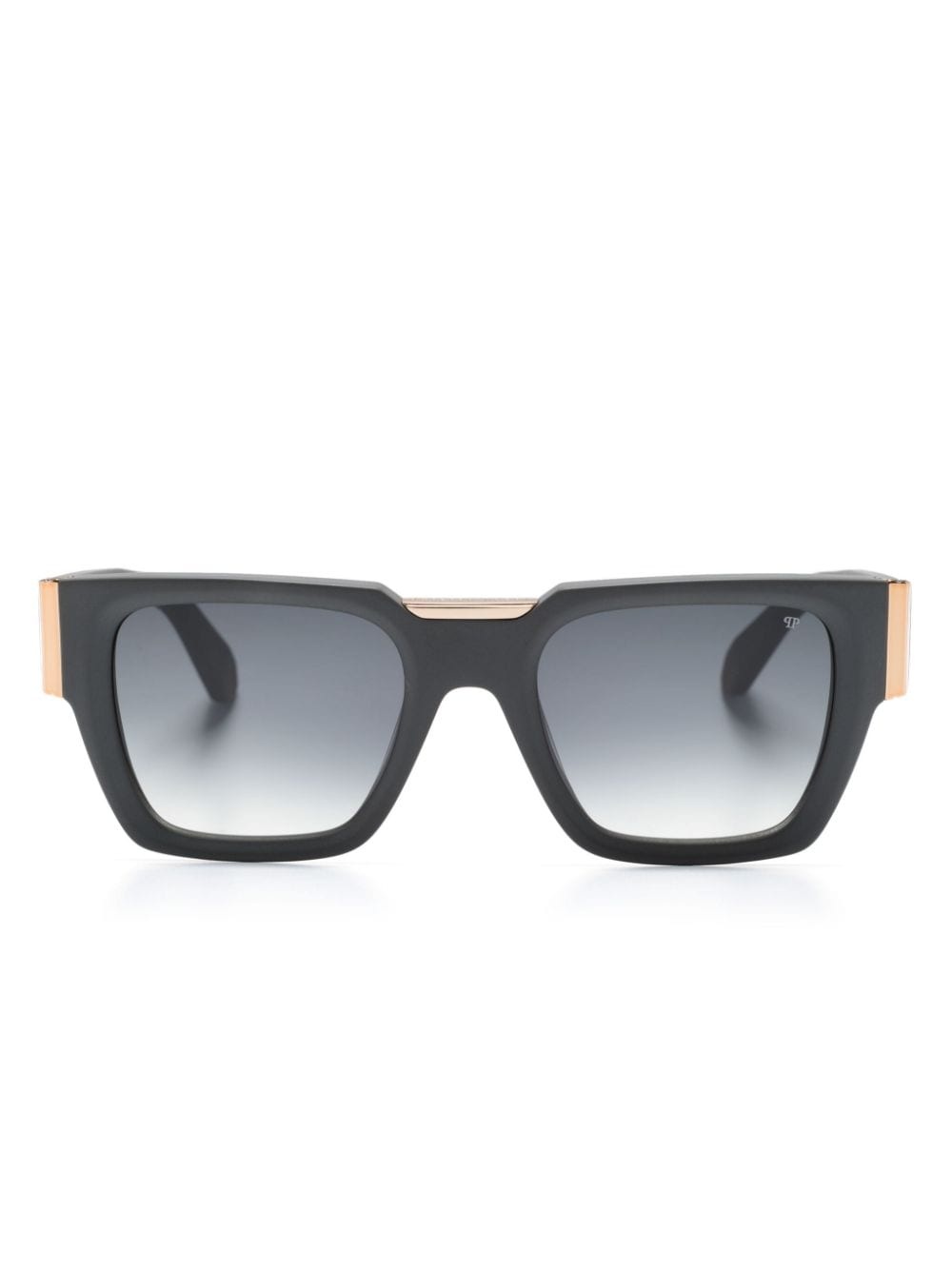 logo-plaque square-frame sunglasses - 1