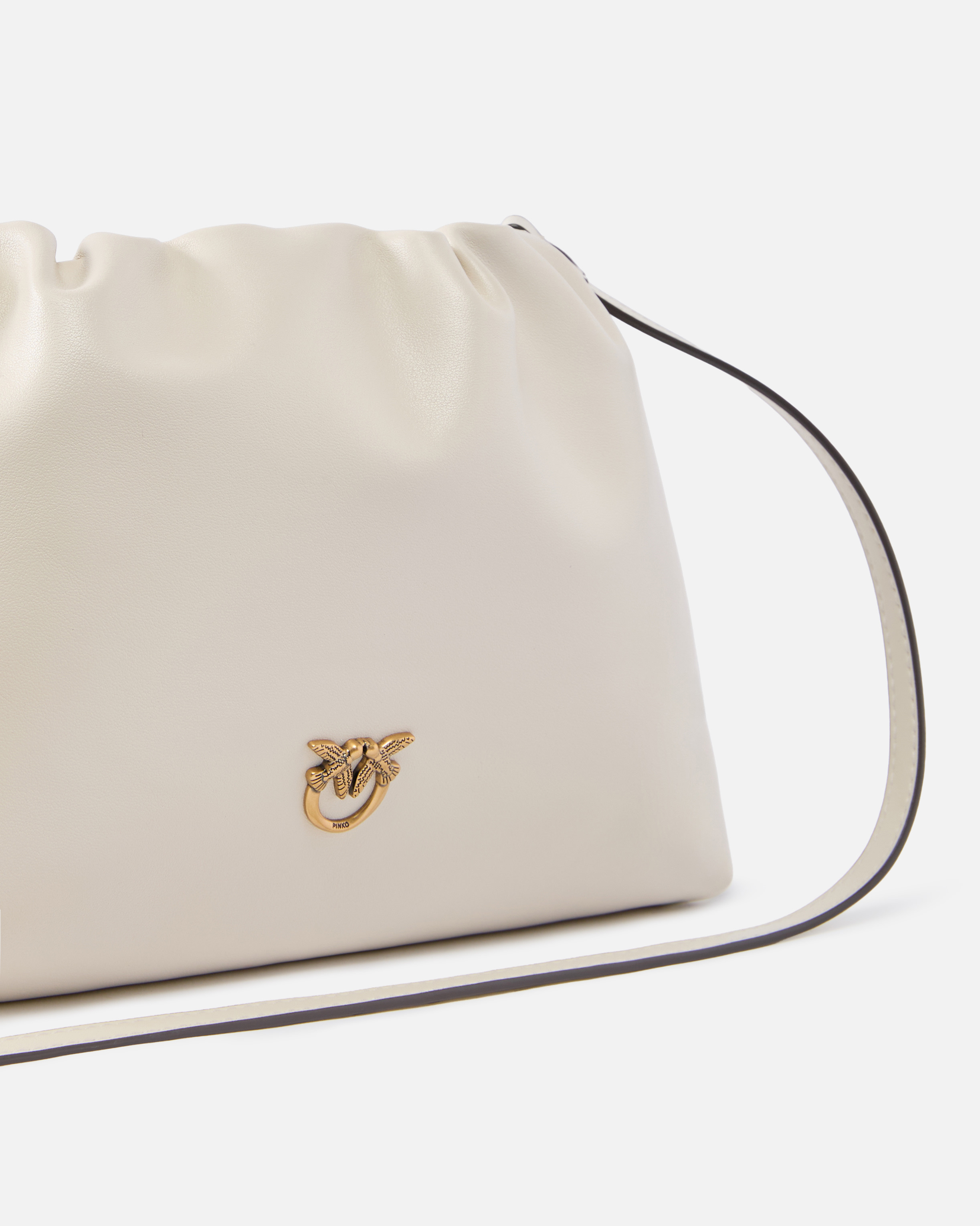 SMALL LATHER SHOULDER BAG WITH DRAWSTRING - 3