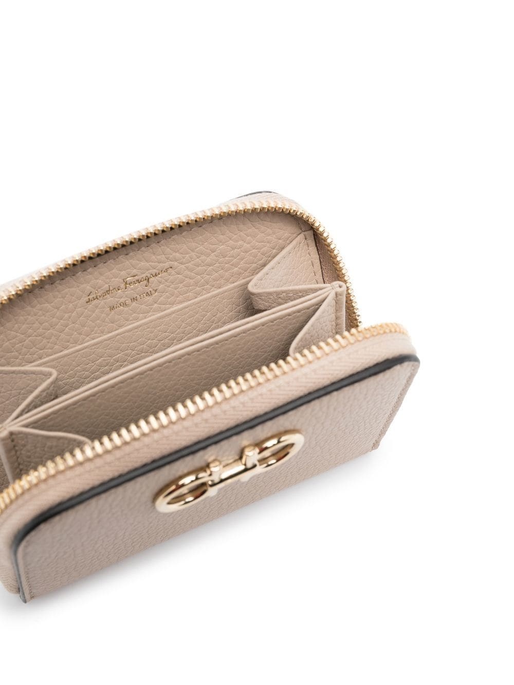 Gancini-plaque leather purse - 3