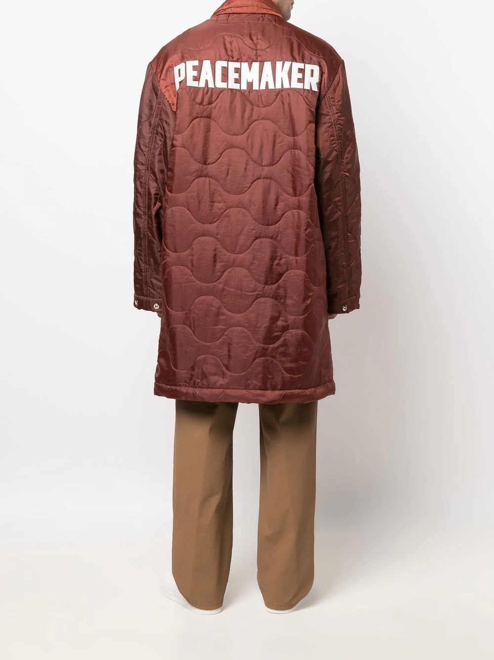 quilted logo-print coat - 4