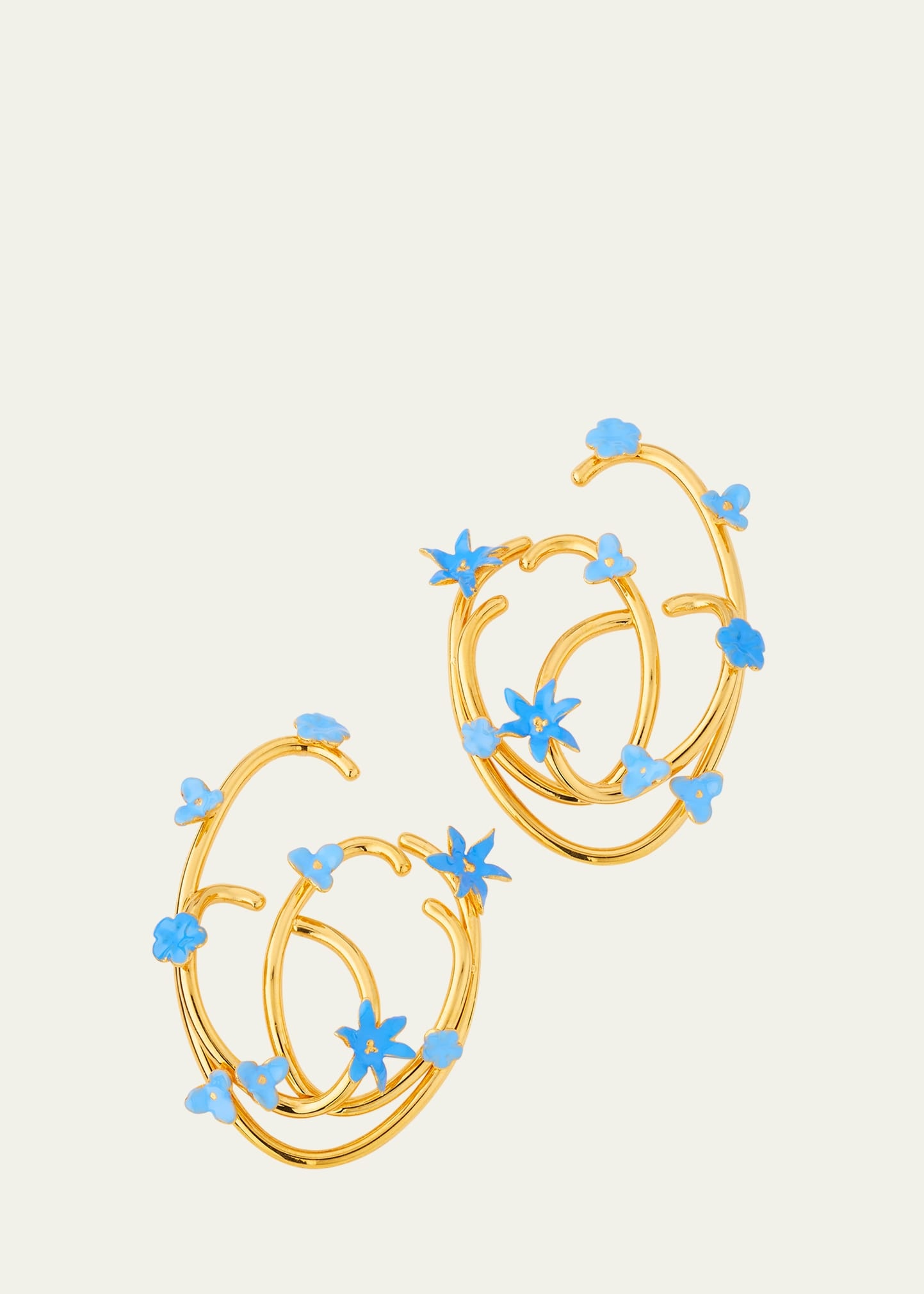 Tangled O Floral Earrings - 1
