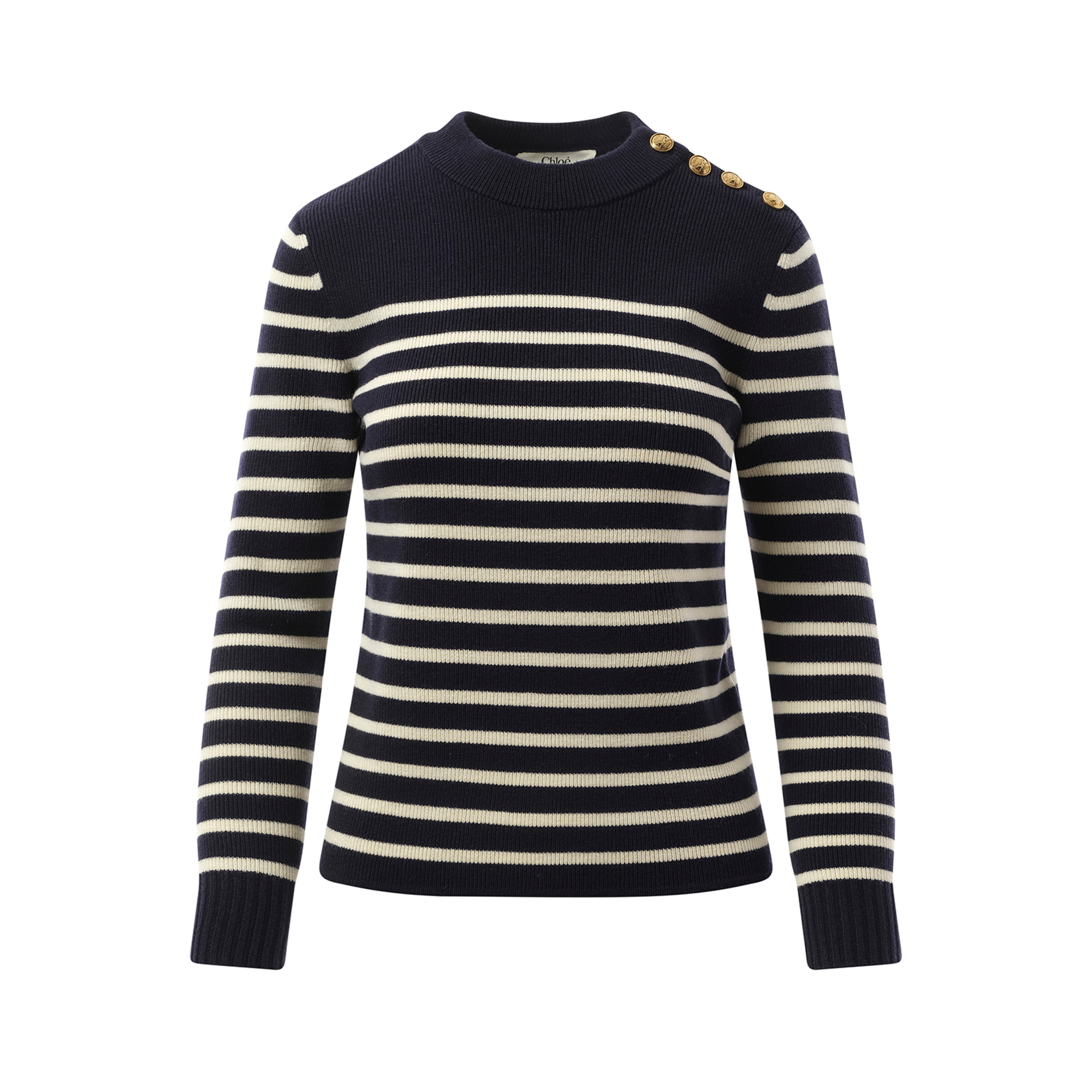 Chloe Mariniere Sweater in Blue/White - 2
