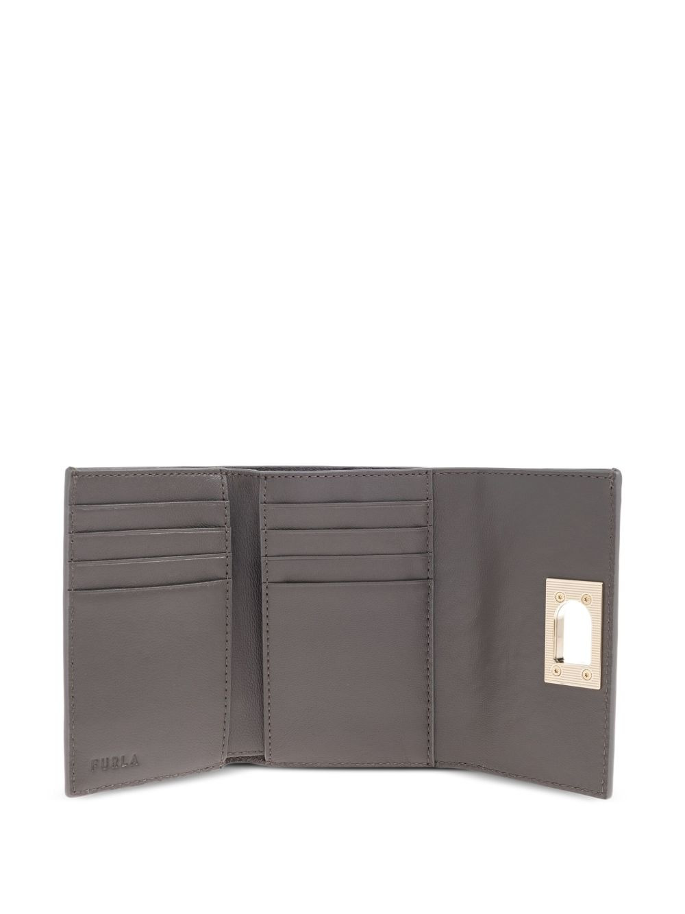lock-detail leather wallet - 5